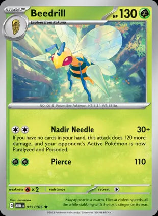 Beedrill - 015/165 Rare Holo