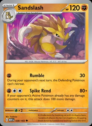 Sandslash - 028/165 Non-Holo