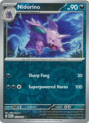 Nidorino - 033/165 Reverse Holo