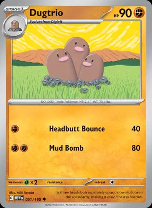 Dugtrio - 051/165 Non-Holo