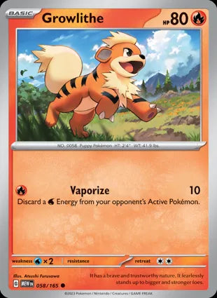 Growlithe - 058/165 Non-Holo