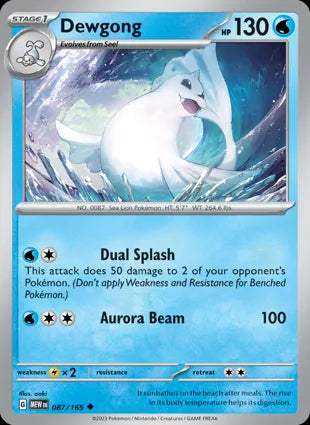 Dewgong - 087/165 Non-Holo