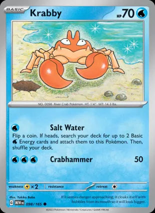 Krabby - 098/165 Non-Holo