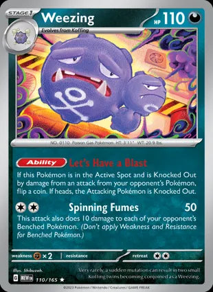 Weezing - 110/165 Holo Rare