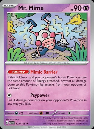 Mr. Mime - 122/165 Holo Rare