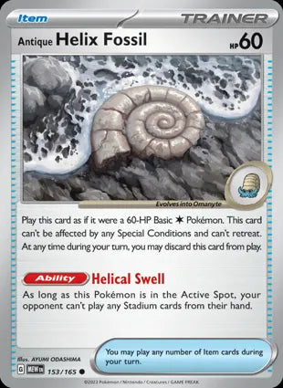 Antique Helix Fossil - 153/165 Non-Holo